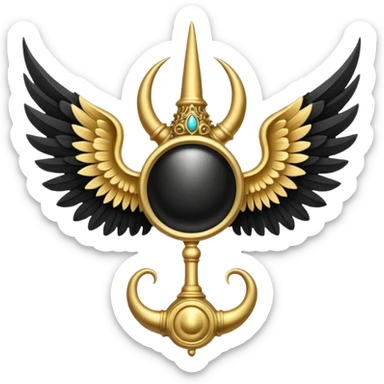 Holy Emblem with black wings and horn sticker