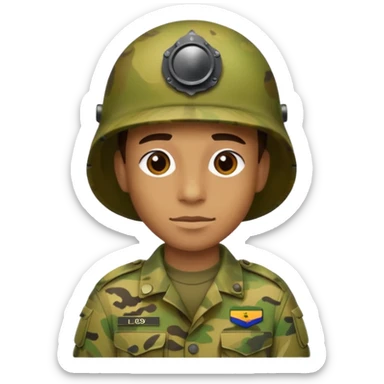 Quiero un soldado con el camuflado camaleón colombia  sticker