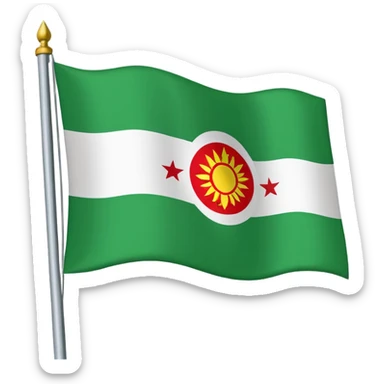Just do a simple flag I want to put in my bio. Have u seen the panjshir flag do that it’s not in the emojis but make it exactly like the picture don’t add anything else. something on the middle search it up and make it in a shape of flag like the emojis no it’s goes like green on  sticker