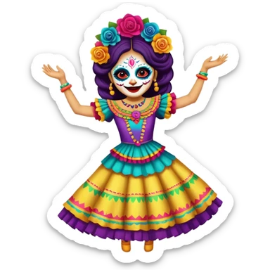 Calaca bailando  sticker