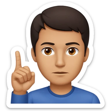 hombre con dedo diciendo no sticker