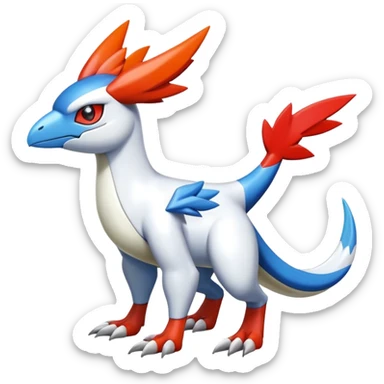 Cute Shiny Guilmon-Silvally-Latias-Fakémon-hybrid-creature (full body)  sticker