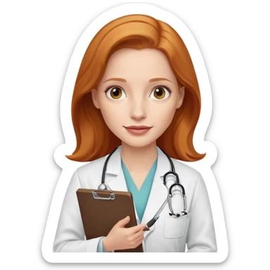Jessica Chastain, as a doctor sticker