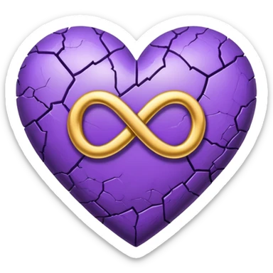 Purple hurt and infinity simble in up to the heart  sticker