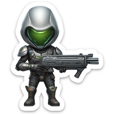 alien Bounty Hunter roguelike sticker