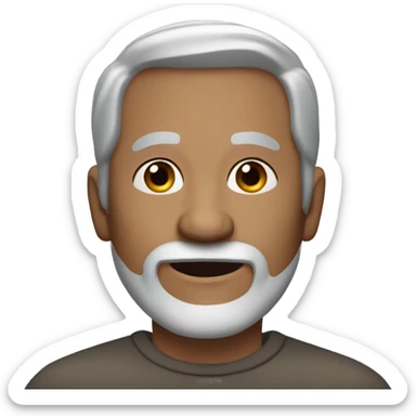 60 year old man with short gray hair, a bit of a beard and brown eyes sticker