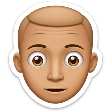 Funny caricature style cartoon, big head and small body sticker