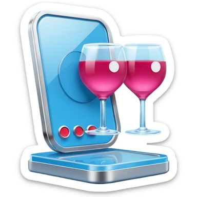 Ozon order pickup point in the brand's blue (digital blue) and raspberry colors sticker