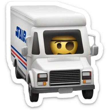 1971 very very long 40 foot long mail delivery truck shaped like Star Wars Queen Amadala shaped truck sticker