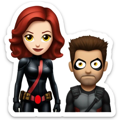 Annie Wersching as Black Widow with Deadpool and Wolverine sticker