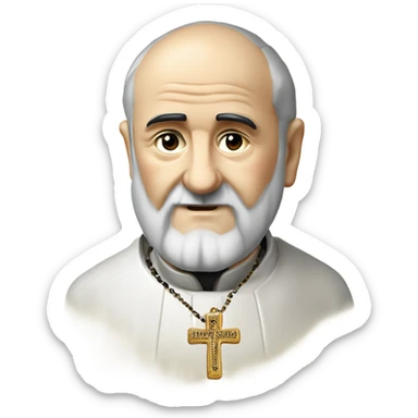 Saint Padre Pio avec un chapelet levant les deux mains levées vers le haut et montrant ses stigmates paumes ouvertes sticker