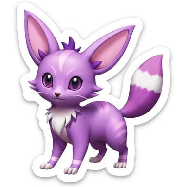 Shiny Furret-Espeon-Noibat-Hybrid (Full body) sticker