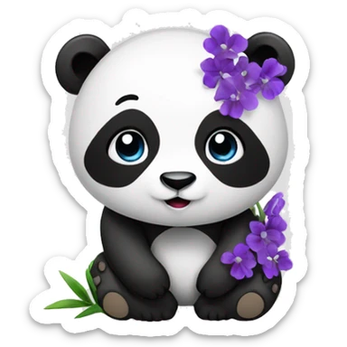 Panda with a Flieder sticker