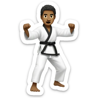 miguel diaz doing karate sticker