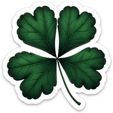 Trébol negro de cinco hojas  sticker