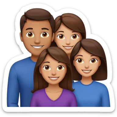 Un trouple : deux hommes  et une femme qui sont tensemble , ils sont tous blanc et brun  sticker