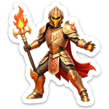 fire armored warrior sticker