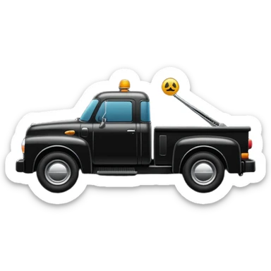 towing street  icon, shilloute sticker