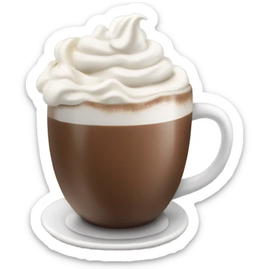 Hot Chocolate with whipped cream sticker