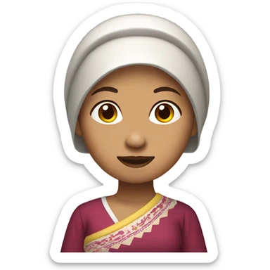 Filipina woman in traditional Filipina clothing  sticker