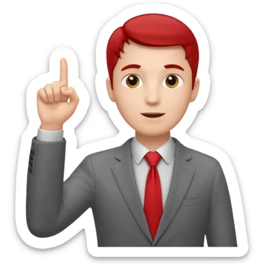 mach mir einen Trader der an der Börse arbeitet der so mit dem Finger nach oben zeigt sticker