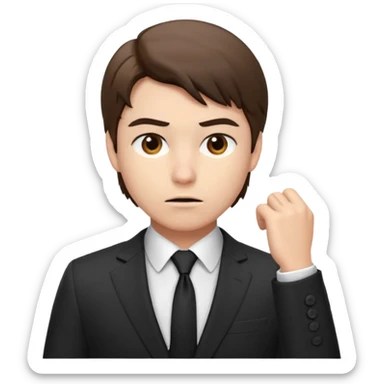 a liittle tired and frustrated entepreneur (only his face). with suit and only a little bit emotional face. young entepreneurs with various suits, but in classic colours. various hair. one person per one emoji. give me a few options. not so tired, more like normal face. sticker