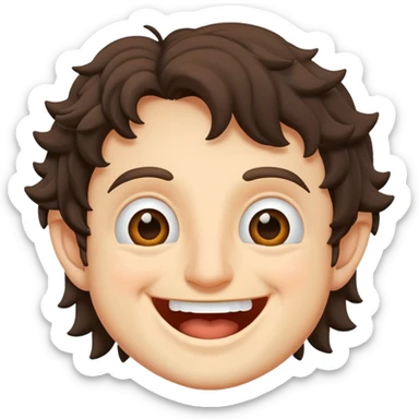Lord of the Rings. Frodo laughing out loud sticker
