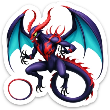 Venom at-Yveltal-Lunala-Fakémon-hybrid-creature (full body)  sticker