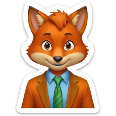 Nick Wilde from the Zootopia Disney movie sticker