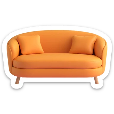 soft and rounded sofa sticker