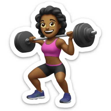 make me an emoji that mixes weight training with crossfit. sticker