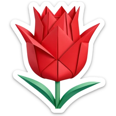 origami tulip sticker