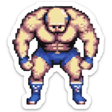 sad wrestler sticker