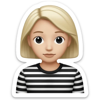 thief with black and white stripe clothes sticker