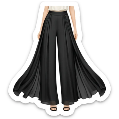 wide palazzo pants, flowing fabric, dramatic wide leg trousers, elegant women's pants, only the garment, no model sticker