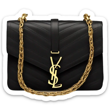 YSL handbag black gold sticker