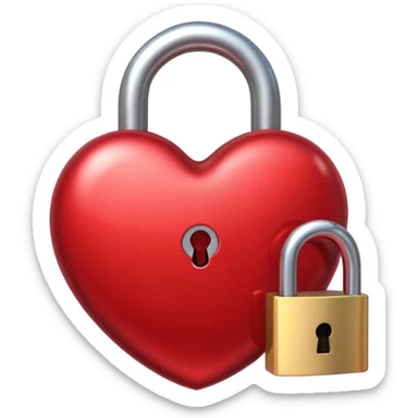 A heart with a lock  sticker