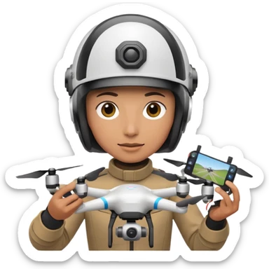 A drone racer sticker