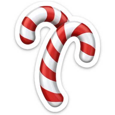 candy cane regular stripes 3d effect sticker