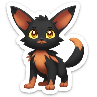 Umbreon-Litten-Torracat-Rocruff-fusion-hybrid full body sticker