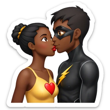 The Flash in Kiss She Flash Girl Romantic Hulk "3d Emoji Old" sticker