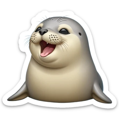 cinematic-cute-yawning-harbour-seal-portrait-emoji,-head-tilted-slightly-with-a-dramatic,-wide-open-yawn,-showcasing-a-smooth,-rounded-body-with-gently-drooping-features-and-sleepy,-half-closed-eyes,-simplified-yet-irresistibly-adorable sticker