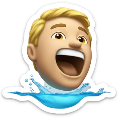 Un emoji simple mais coloré d'Un homme qui fait un mouvement de plongeon dans l'eau sticker
