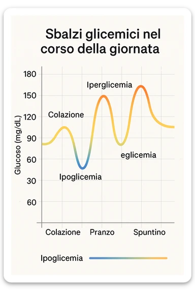 Sbalzi glicemici con grafico italiano sticker