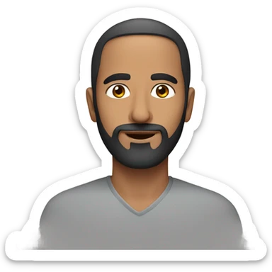 Arabic man with a little beard an age 42 years  sticker