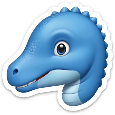 As un emoji de el dinosaurios ANQUILOSAURIO de perfil en color azul que sea bebe y tenga un efecto mas animado que sea mas animado y sin tantos picos  sticker