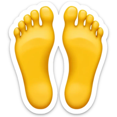 i want a pair of feet on the style of the yellow apple foot emoji sticker