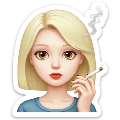 Girl with a cigarette  sticker