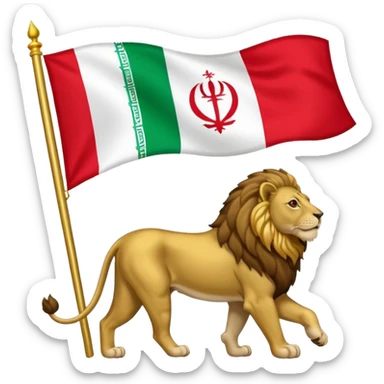 Flag Iran pahlavi sticker