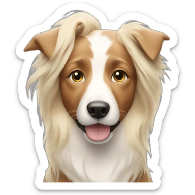 blonde girl with a border collie sticker